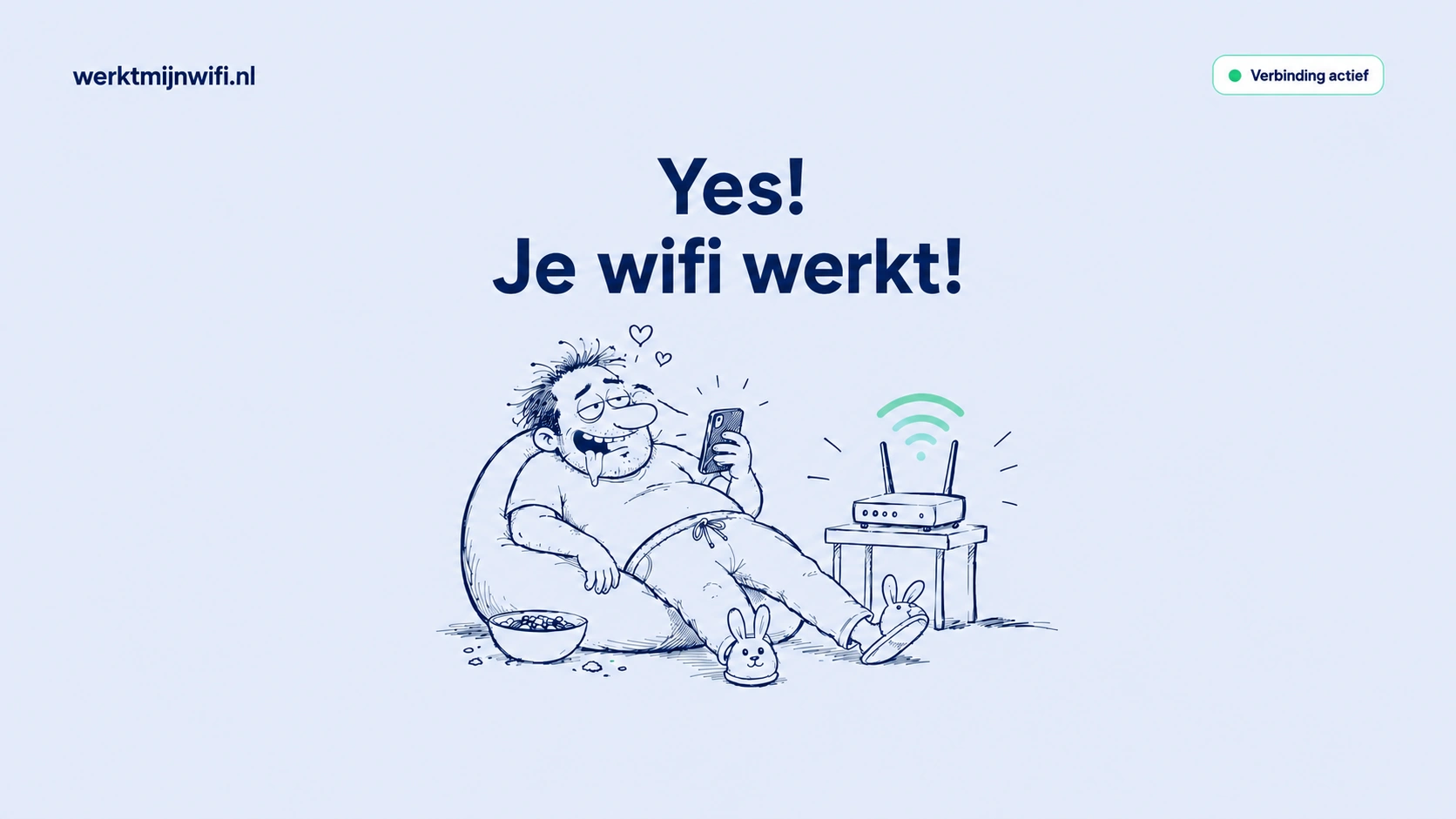 Yes! Je wifi werkt!